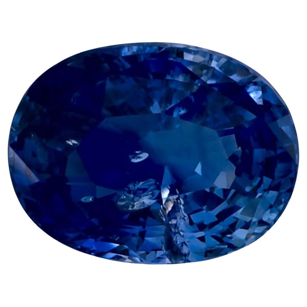 3.61 Ct Blue Sapphire Oval Loose Gemstone