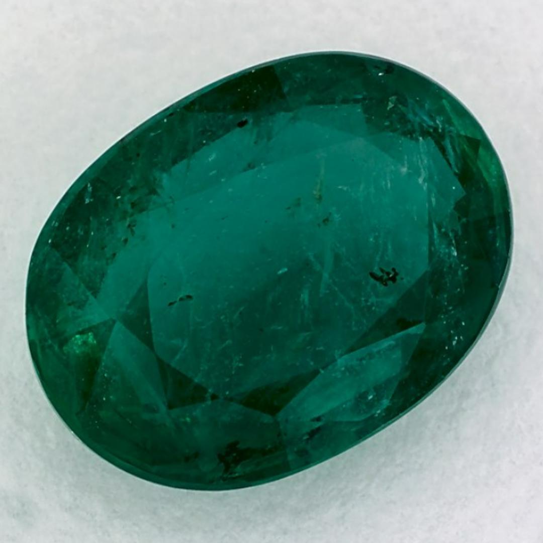 Taille ovale 3.61ct Emerald Oval Loose Gemstone (pierre précieuse en vrac) en vente