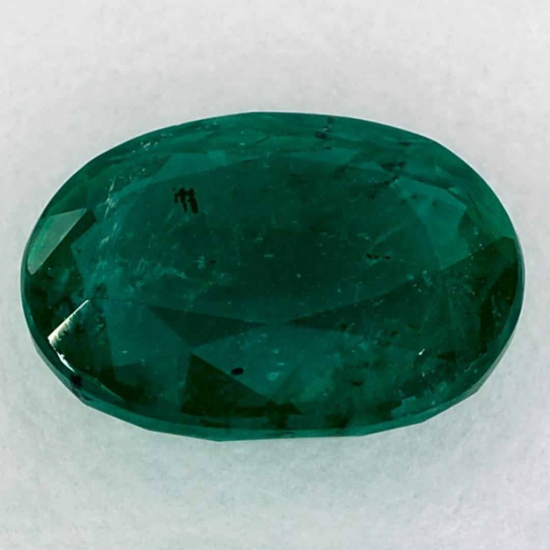 Oval Cut 3.61ct Emerald Oval Loose Gemstone For Sale