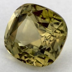 3.61 Ct Zaffiro Verde Cuscino Gemma Sfusa