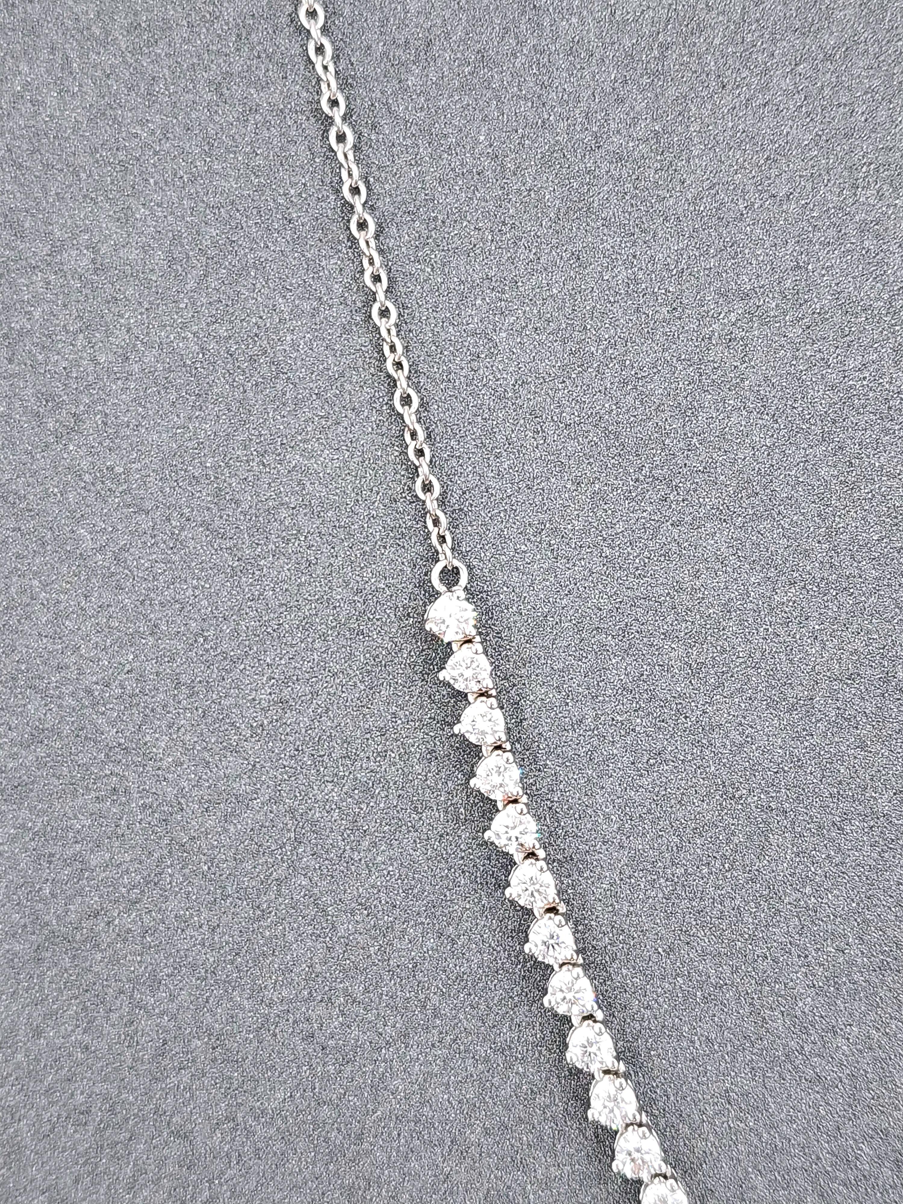 half tennis necklace