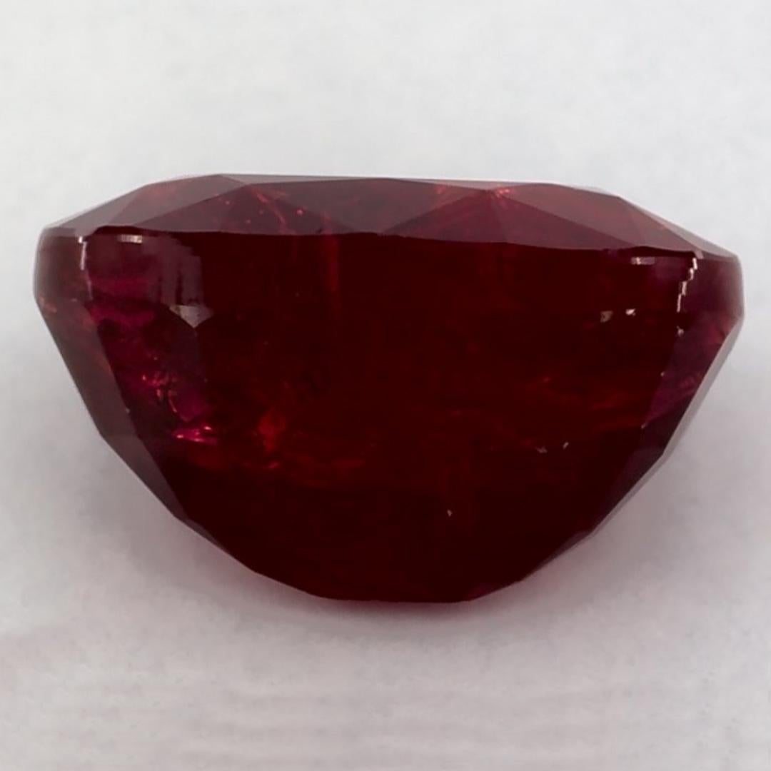 3.61 Ct Ruby Oval Loose Gemstone In New Condition For Sale In Fort Lee, NJ