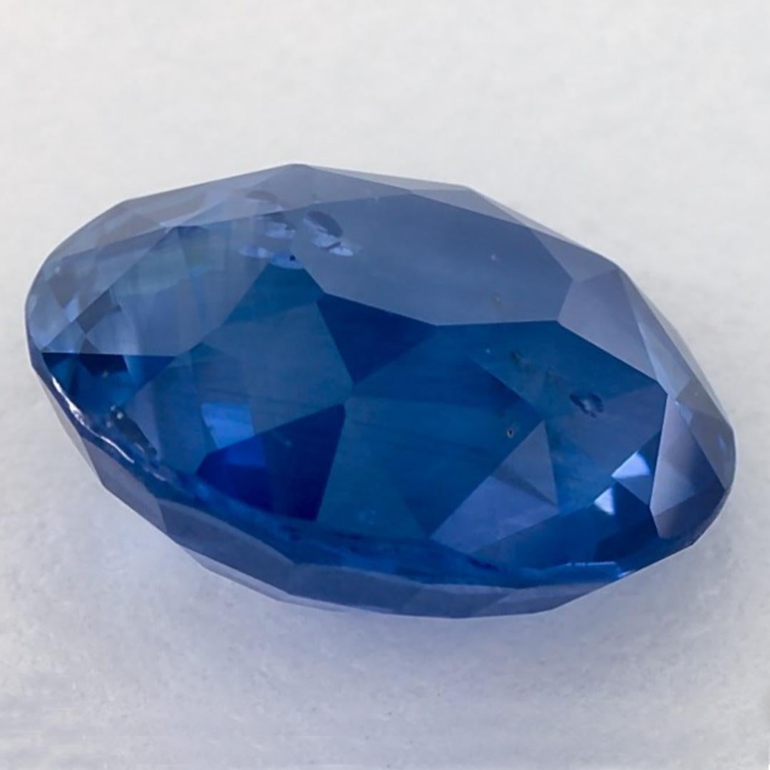 3.61 Carat Blue Sapphire Oval Loose Gemstone In New Condition For Sale In Fort Lee, NJ