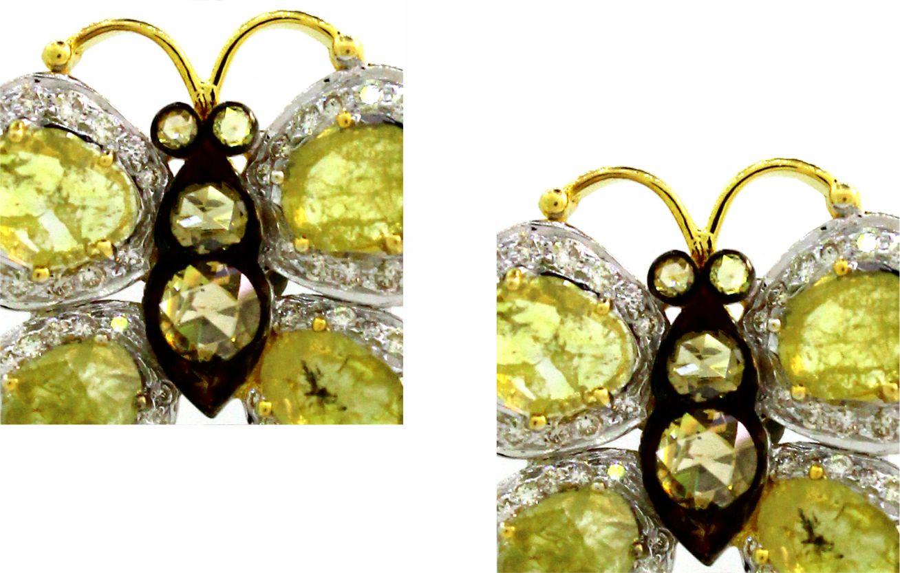 Moderne Clous de diamants de couleur mixte de 3,61 carats en vente