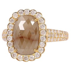 3.62 Carat Slice Diamond 18 Karat Gold Ring