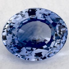 3.62 Karat Blauer Saphir Oval Loser Edelstein