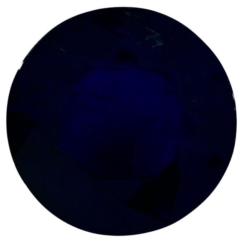 3.62 Ct Blue Sapphire Round Loose Gemstone