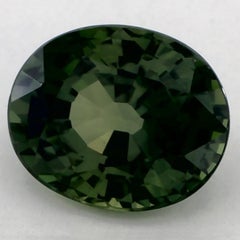3.62 Ct Green Sapphire Oval Loose Gemstone (Saphir vert ovale en vrac)