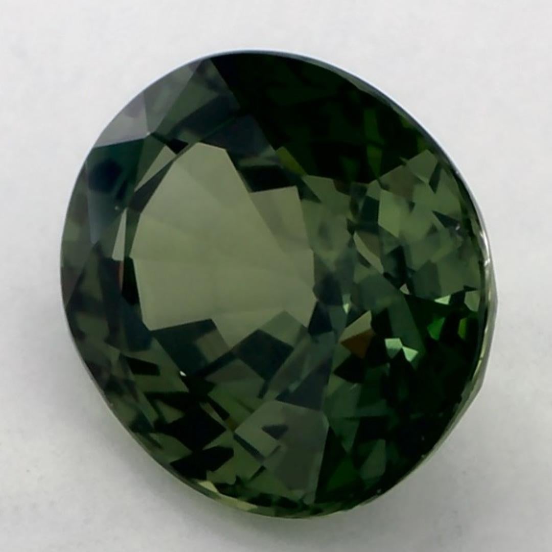 Oval Cut 3.62 Ct Green Sapphire Oval Loose Gemstone For Sale