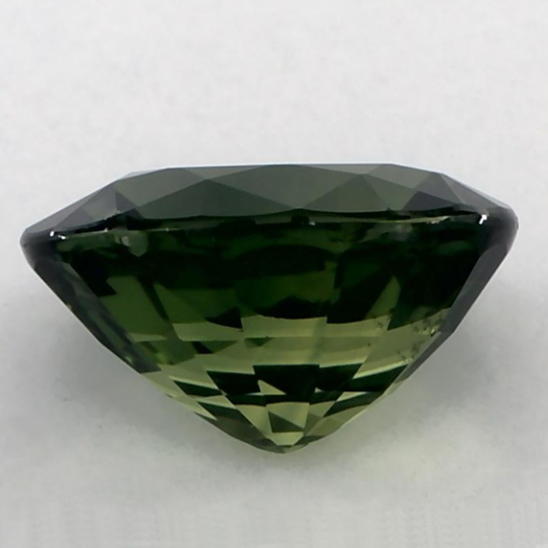 3.62 Ct Green Sapphire Oval Loose Gemstone In New Condition For Sale In Fort Lee, NJ