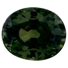 3.62 Ct Green Sapphire Oval Loose Gemstone