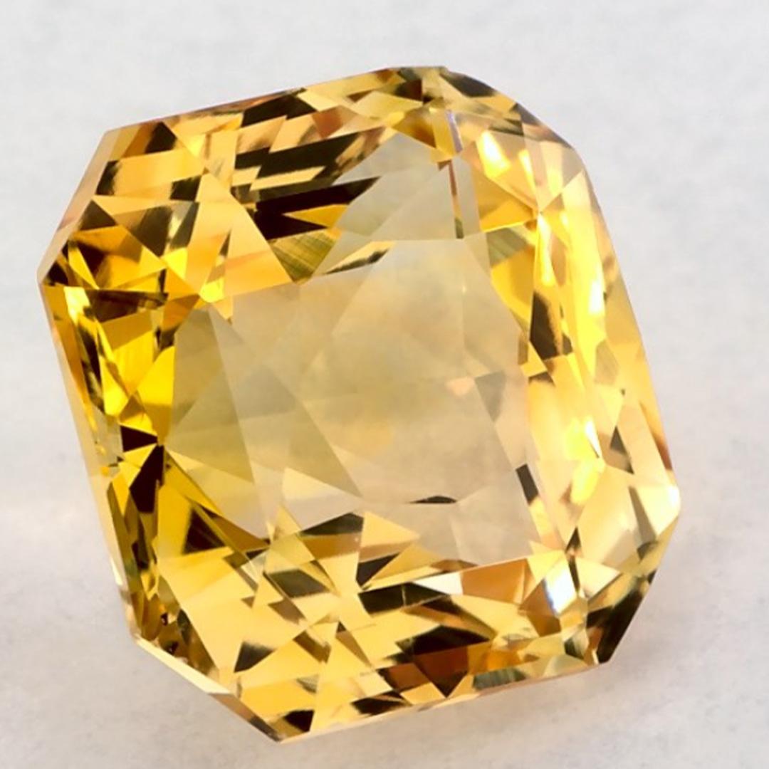 3.62 qt Zafiro amarillo radiante Gema suelta Corte radiante en venta