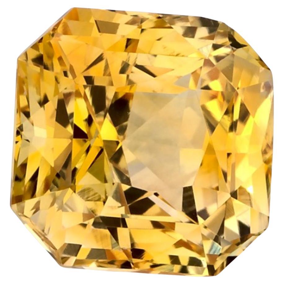 3.62 Ct Yellow Sapphire Radiant Loose Gemstone
