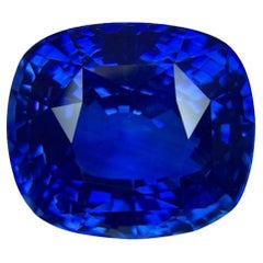36.21 Carat Cushion Vivid Blue Sapphire