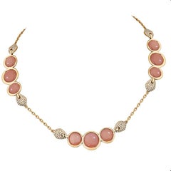 Sunita Nahata Guava Quartz 36,26 carats Collier 18 carats avec diamants
