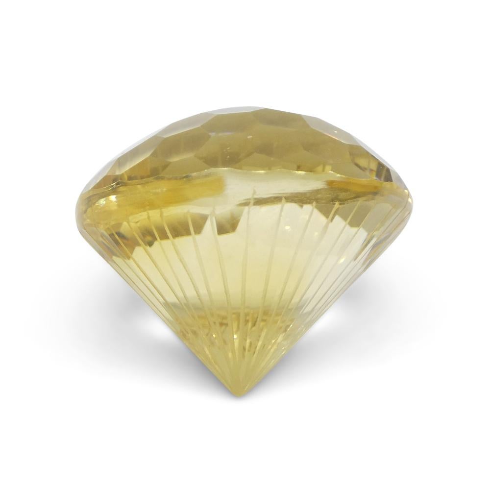36.26ct Round Yellow Honeycomb Starburst Citrine from Brazil In New Condition For Sale In Toronto, Ontario