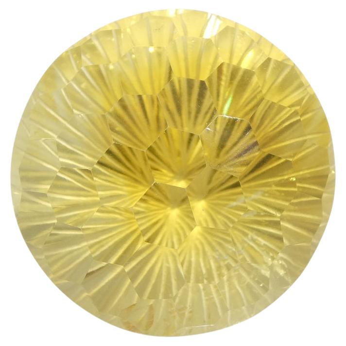 36.26ct Round Yellow Honeycomb Starburst Citrine from Brazil For Sale