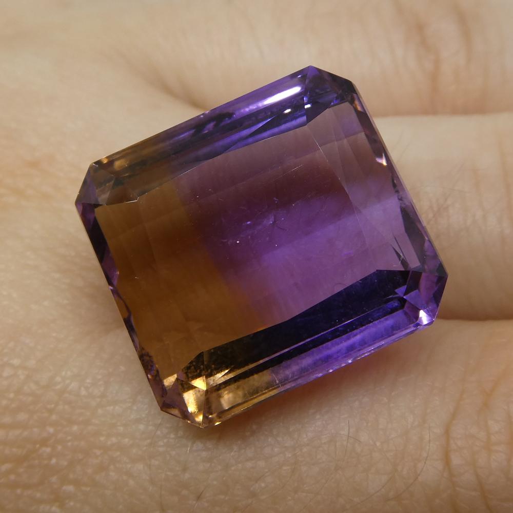 Ametrine carrée de 36,27 carats, 100 % naturelle, pierre unique très rare du Brésil Neuf - En vente à Toronto, Ontario