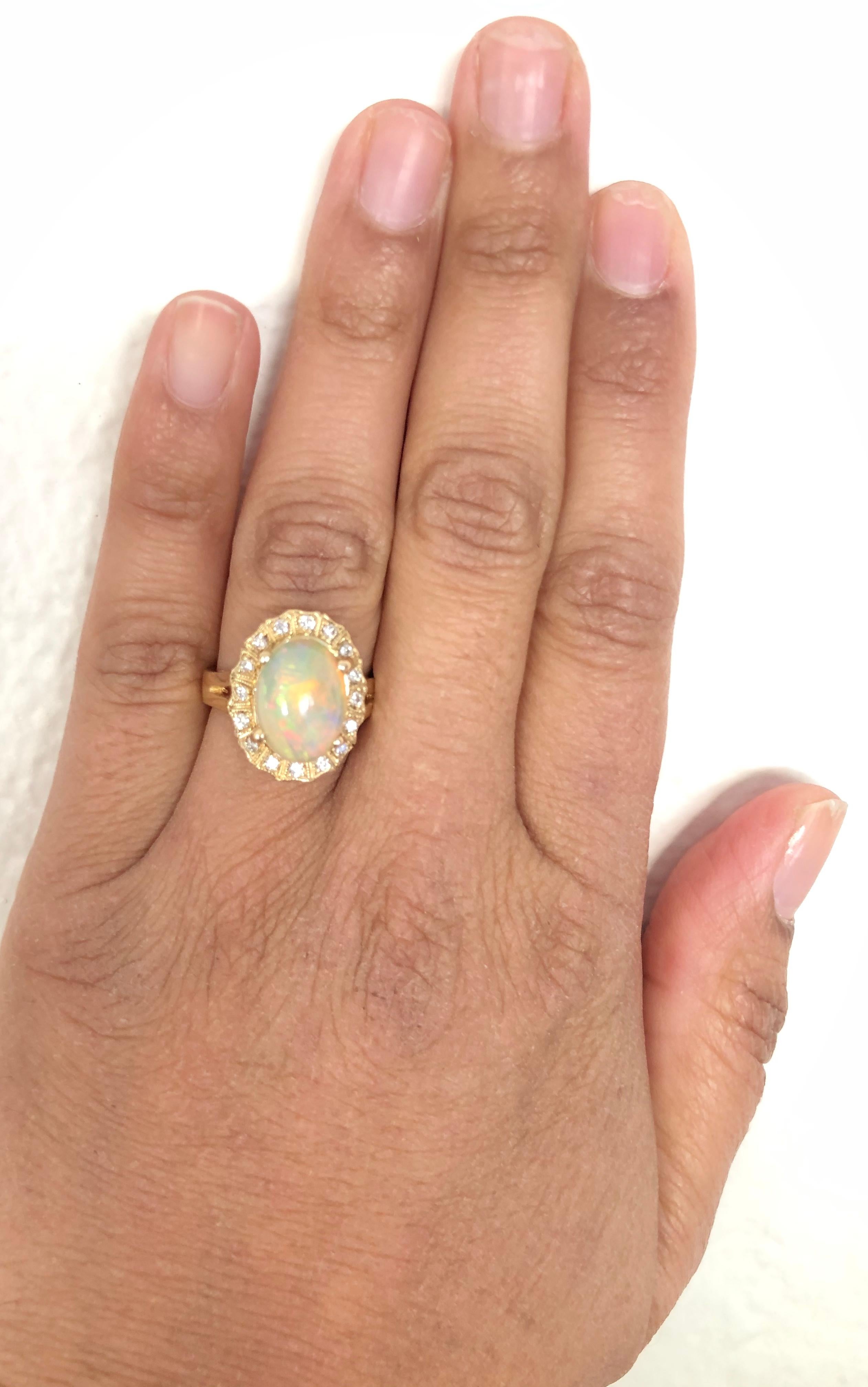 rose gold opal promise ring