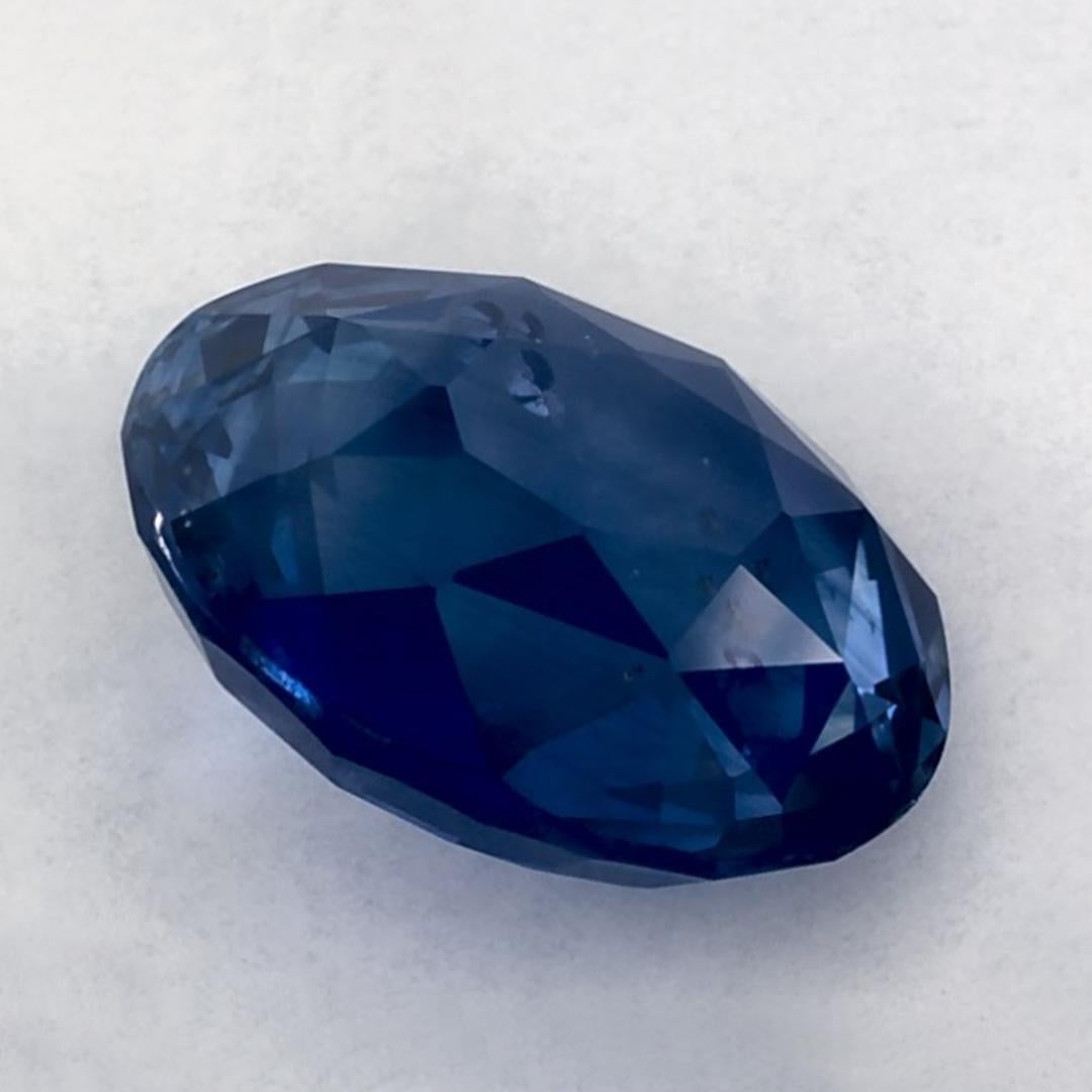 3.63 Ct Blue Sapphire Oval Loose Gemstone In New Condition In Fort Lee, NJ
