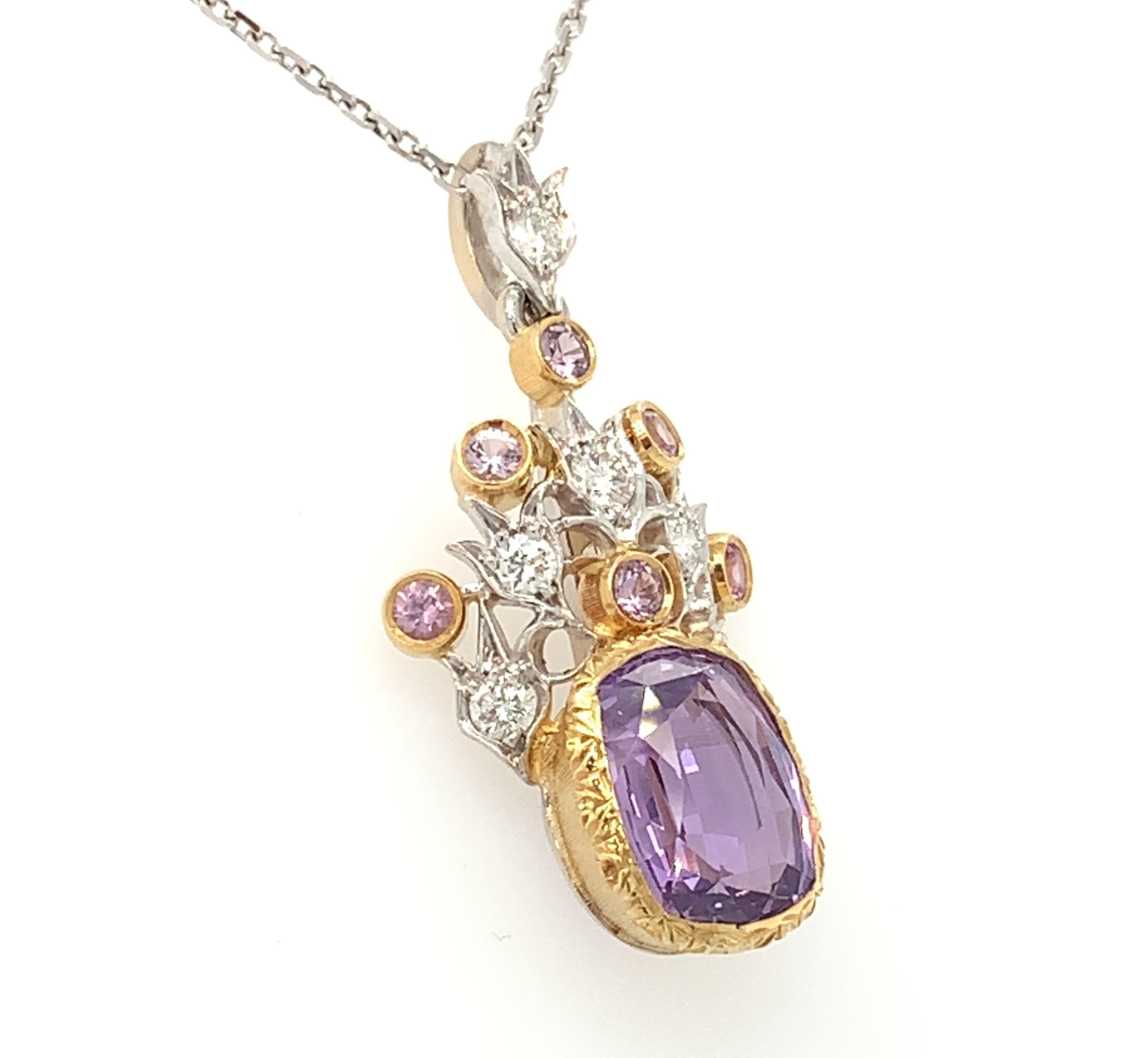 lavender sapphire necklace