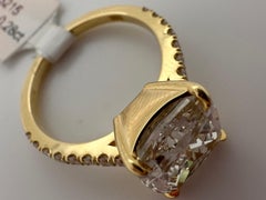 3.63ct Engagement ring 18KT yellow gold