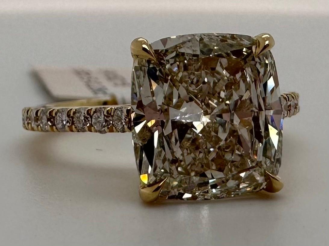 3.63ct Engagement ring 18KT yellow gold In New Condition For Sale In Boca Raton, FL