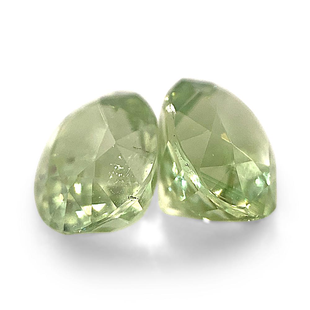 3.63ct Pair Oval Mint Pastel Green Garnet from Merelani, Tanzania For Sale 2