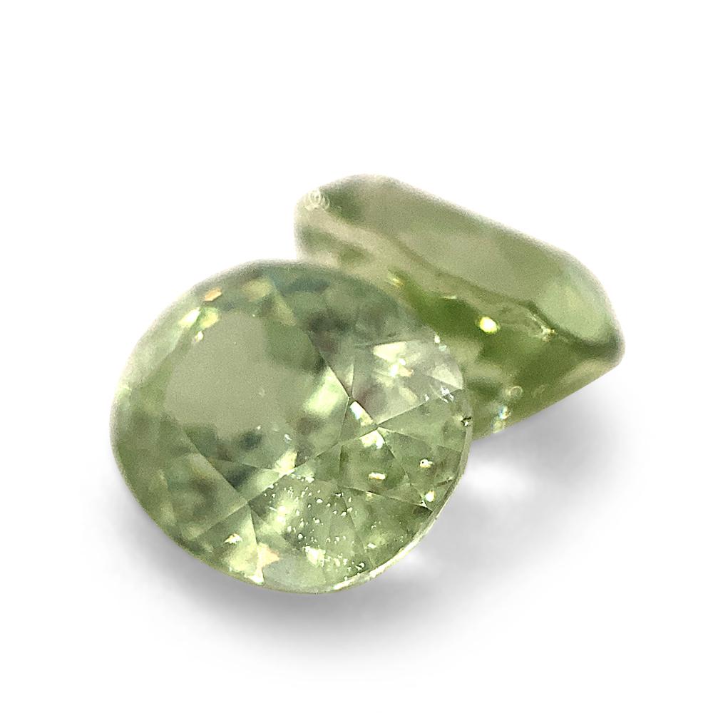 3.63ct Pair Oval Mint Pastel Green Garnet from Merelani, Tanzania For Sale 3