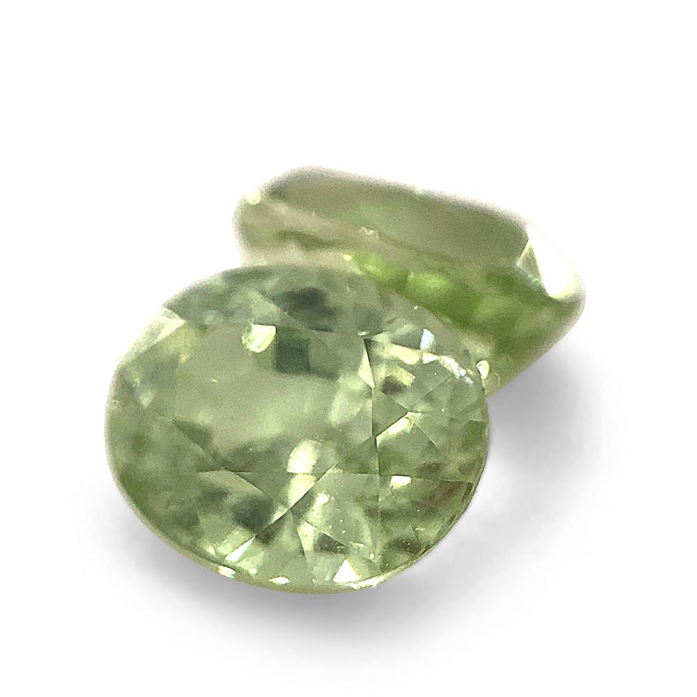 3.63ct Pair Oval Mint Pastel Green Garnet from Merelani, Tanzania For Sale 4