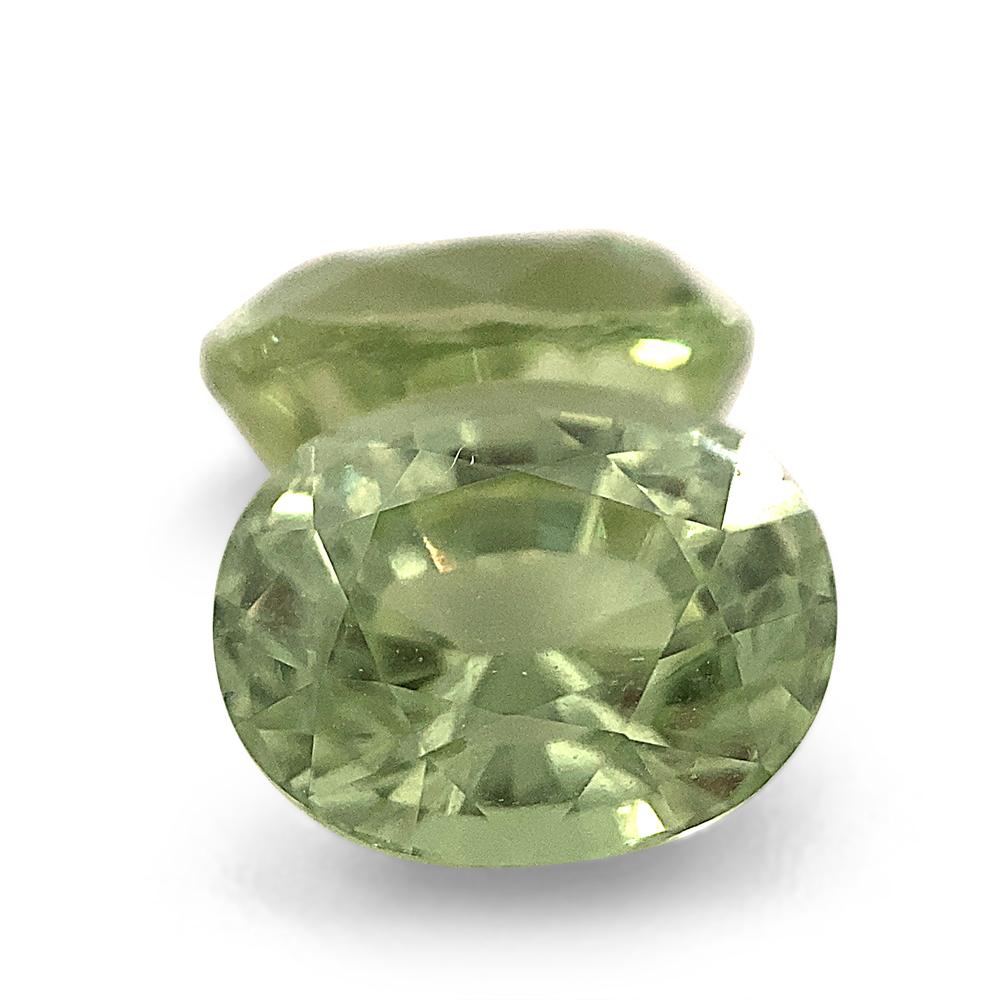 3.63ct Pair Oval Mint Pastel Green Garnet from Merelani, Tanzania For Sale 6