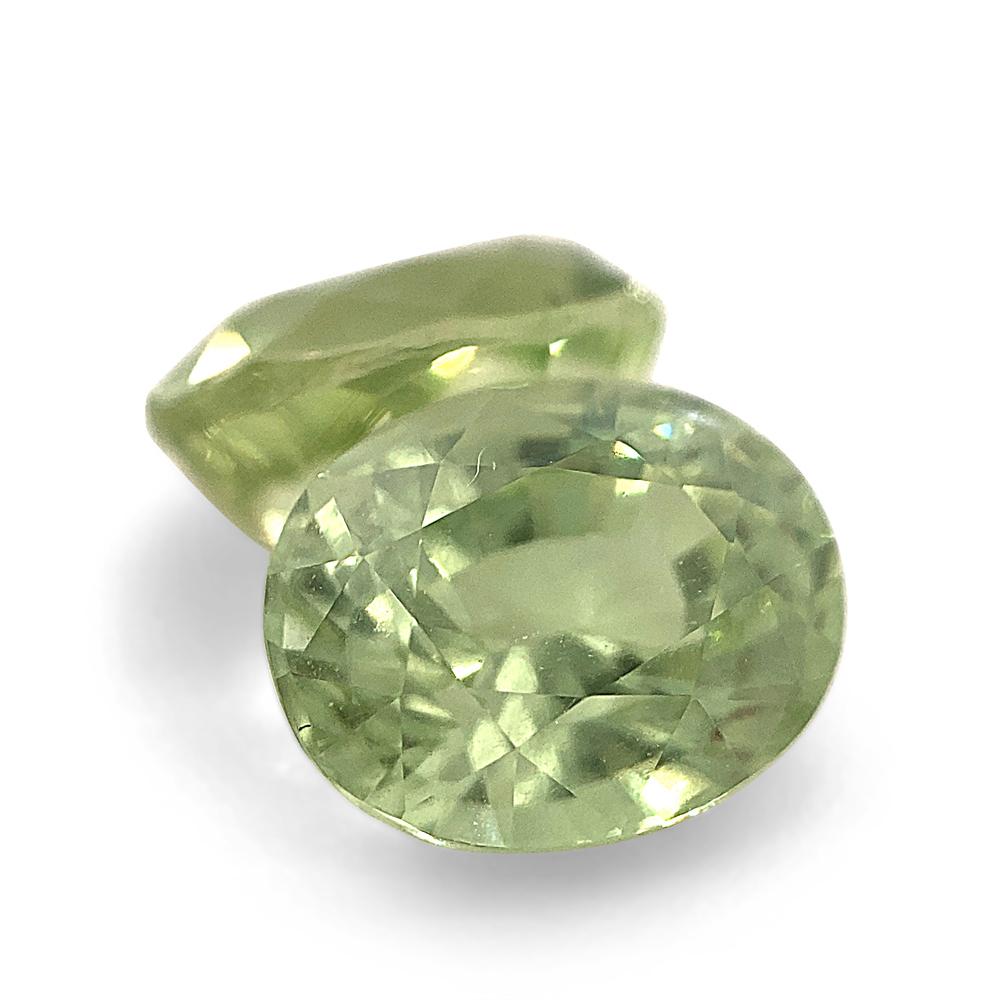3.63ct Pair Oval Mint Pastel Green Garnet from Merelani, Tanzania For Sale 7