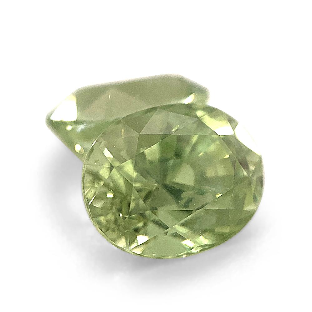 3.63ct Pair Oval Mint Pastel Green Garnet from Merelani, Tanzania For Sale 1