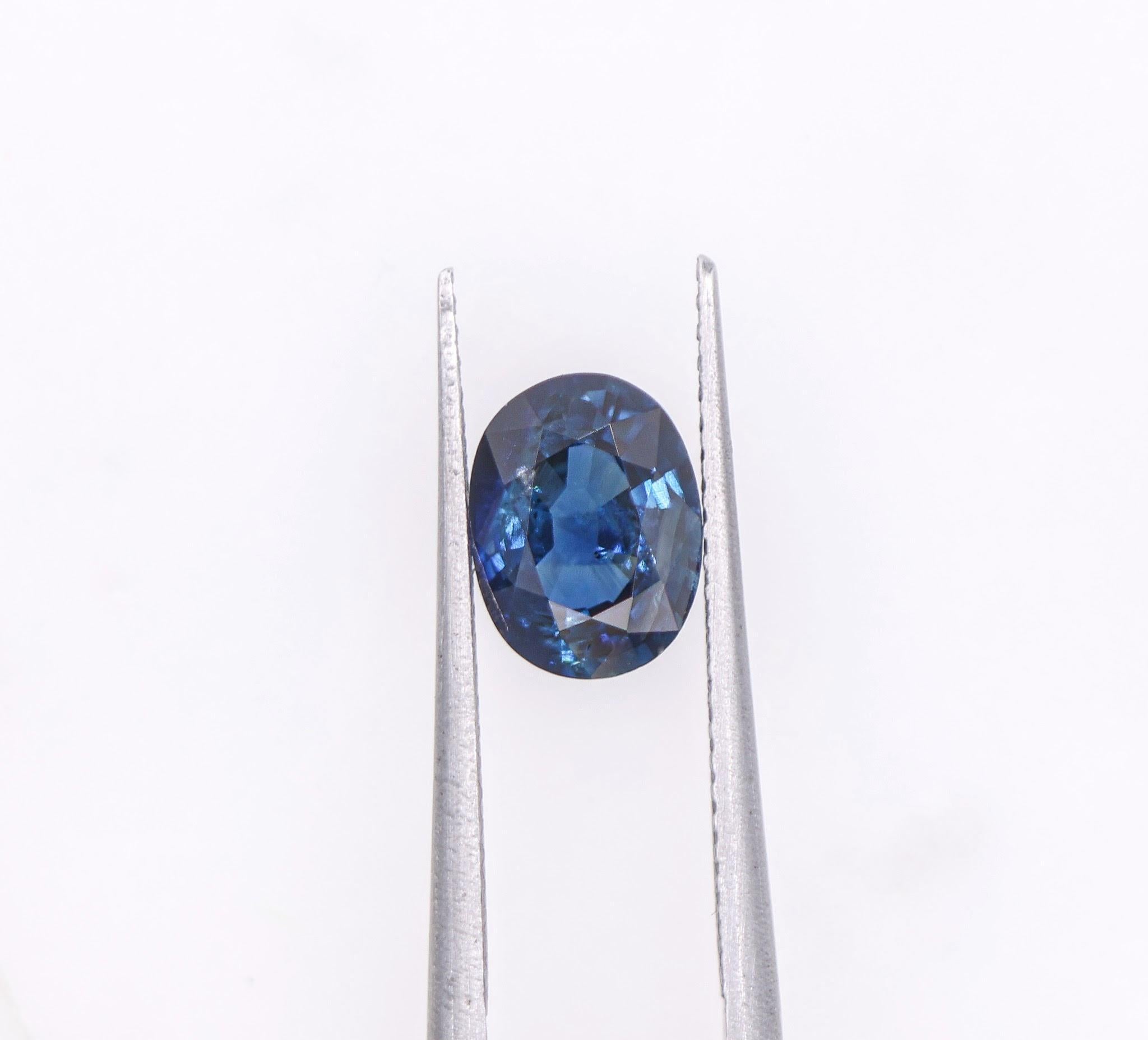 NNJ Designs presents a 3.64 carat oval Blue Sapphire loose gemstone! This Blue Sapphire gemstone would be perfect for the jewelry setting of your choice and can be a lovely September birthstone gift for your loved ones! This gemstone can be either