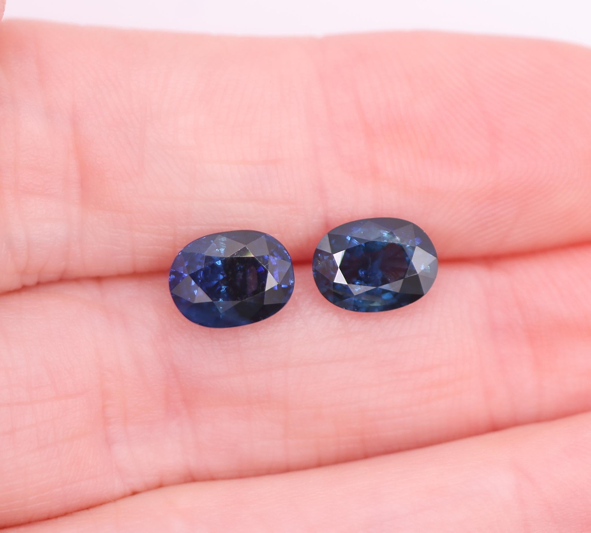 3.64 Carat Blue Sapphire Loose Gemstone Oval 8x6mm In New Condition For Sale In Columbus, OH