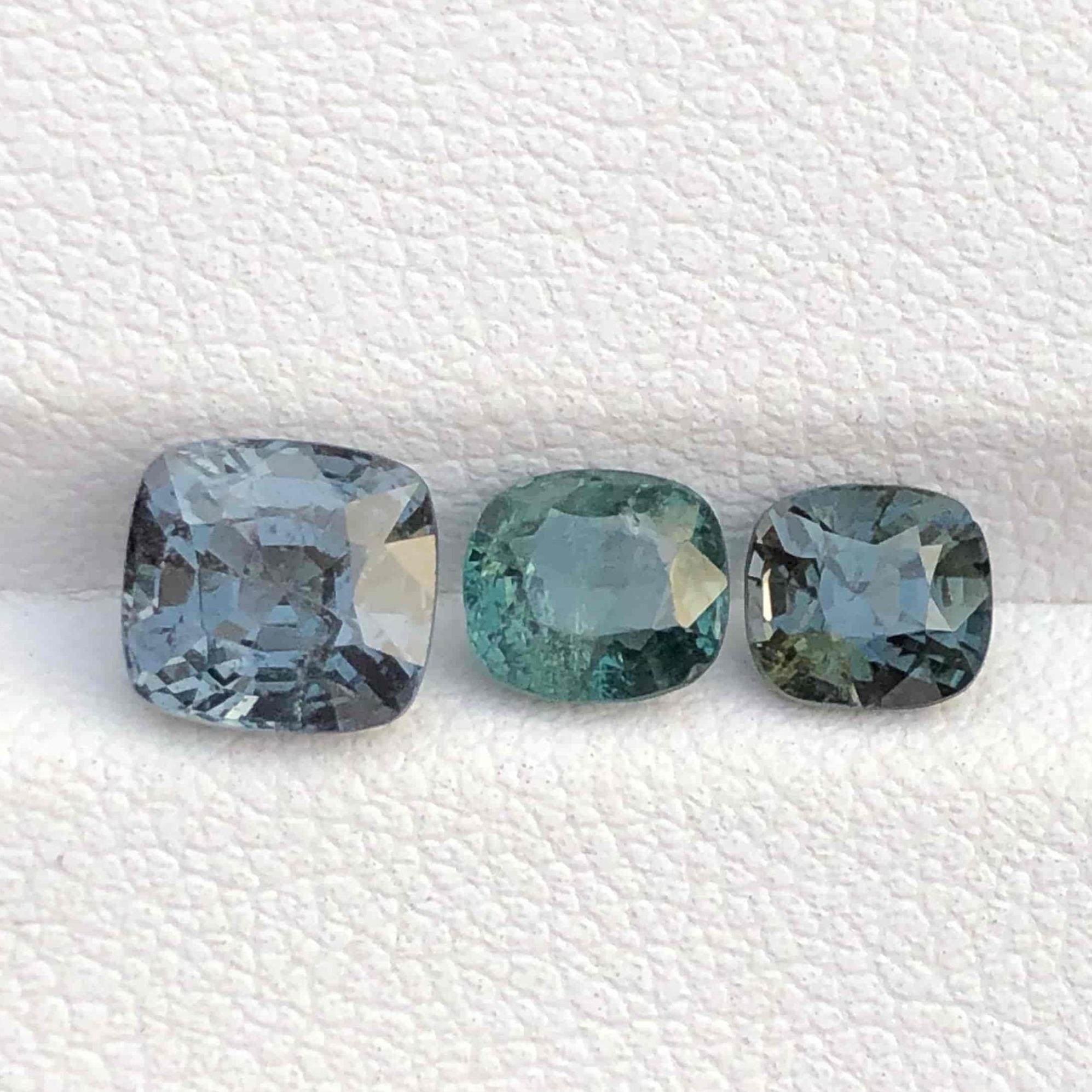 Gemstone Type Natural Gray Spinel Batch
Weight 3.64 carats
Individual Weight 1.70, 1.05 and 0.85 carats
Dimensions 6.9 x 6.4 x 4.8, 5.9 x 5.2 x 3.8, 5.5 x 5.1 x 3.9 mm
Clarity Slightly Included (SI)
Origin Burma
Treatment None





Introducing a