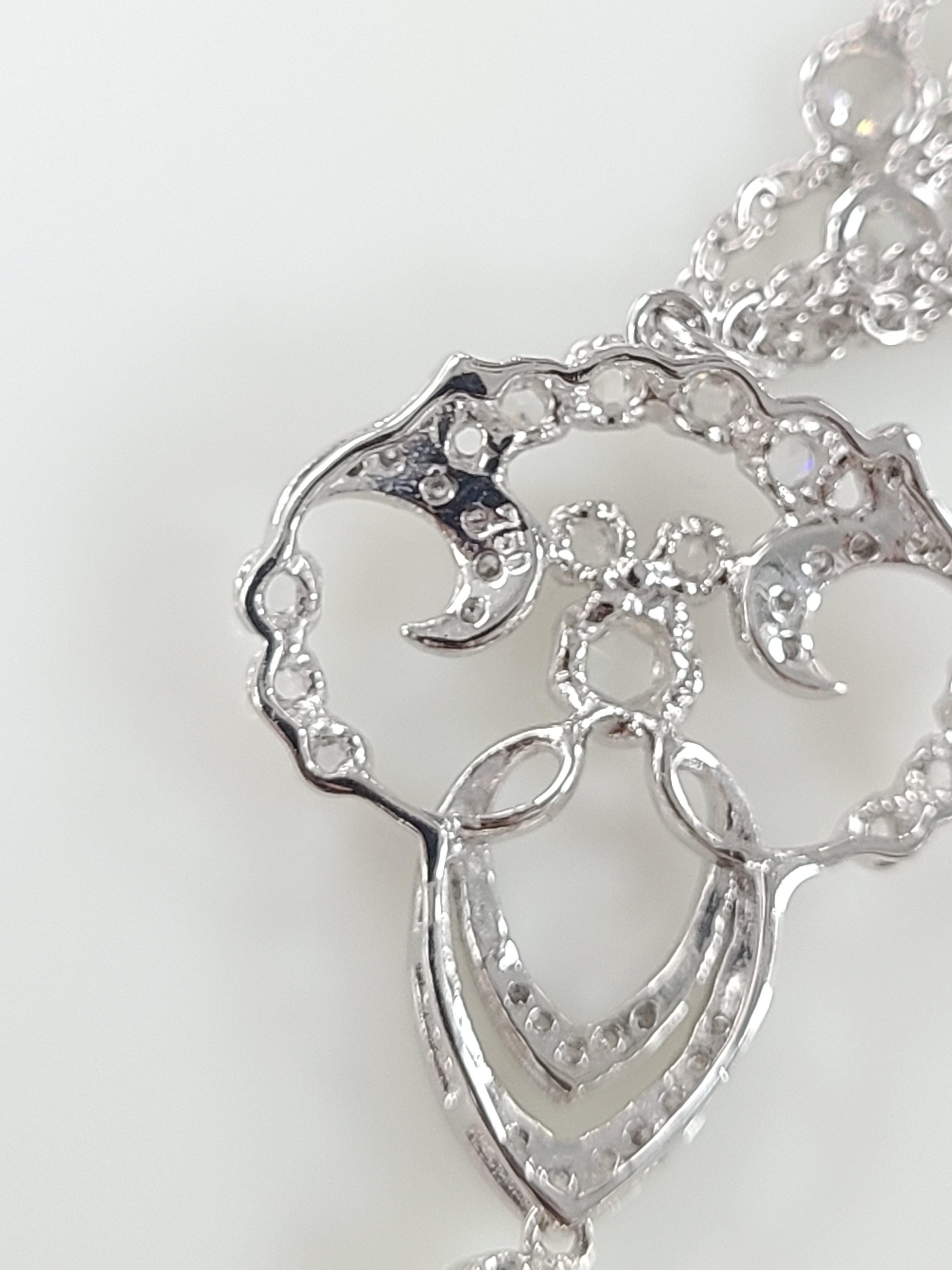 Collier en or 18 carats serti d'un diamant taille rose de 3,64 carats Neuf - En vente à Hong Kong, HK