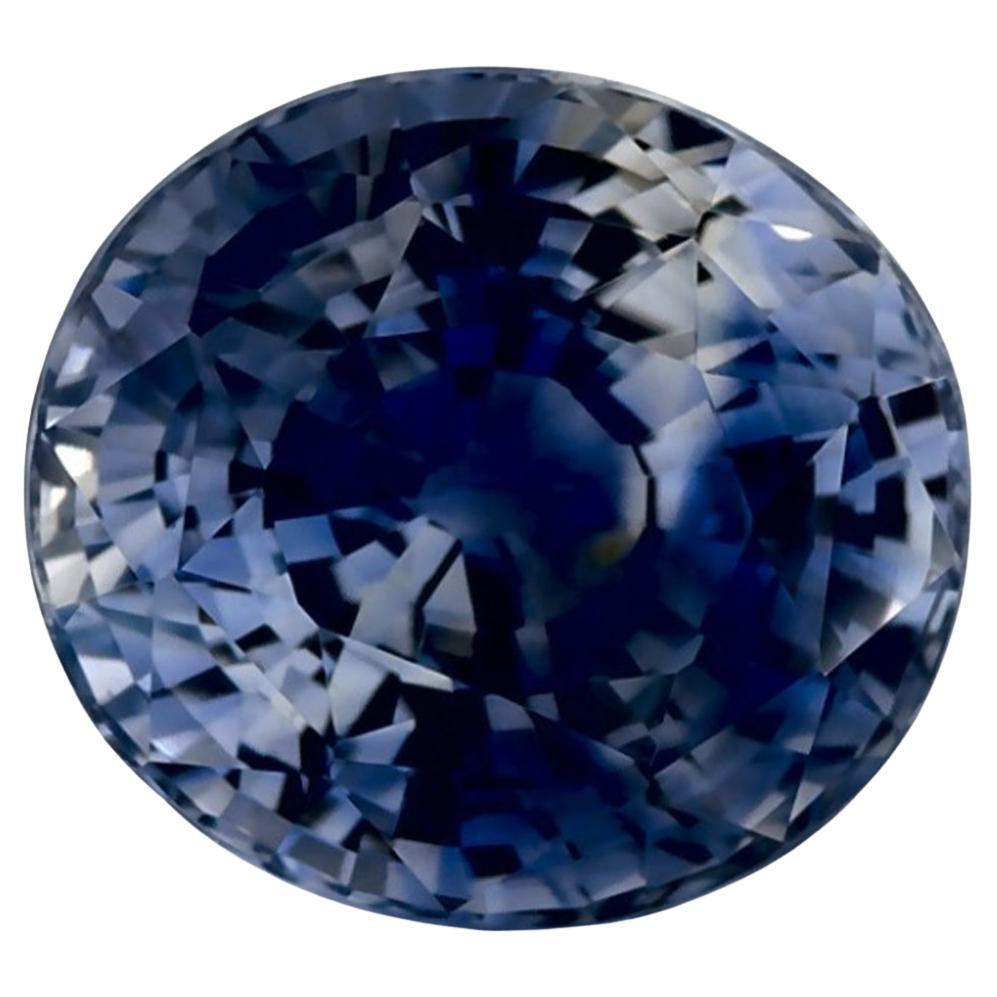 3.64 Ct Blue Sapphire Oval Loose Gemstone