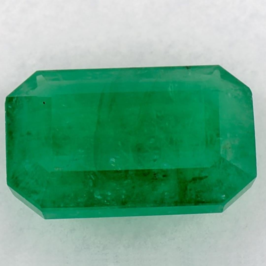 Women's 3.64 Ct Emerald Octagon Cut Loose Gemstone For Sale