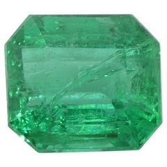 3.64ct Octagonal/Emerald Cut Green Emerald GIA Certified Zambia (F2)