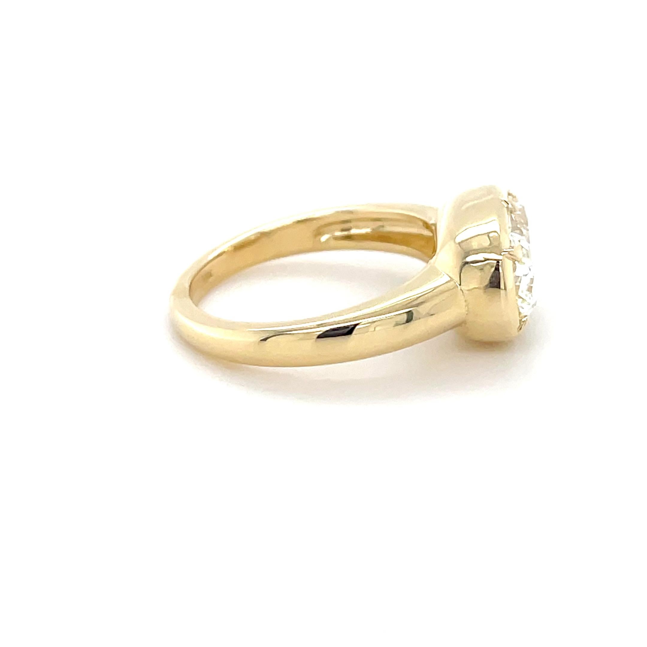 Cushion Cut 3.65 Carat Elongated Cushion Diamond Engagement Ring For Sale