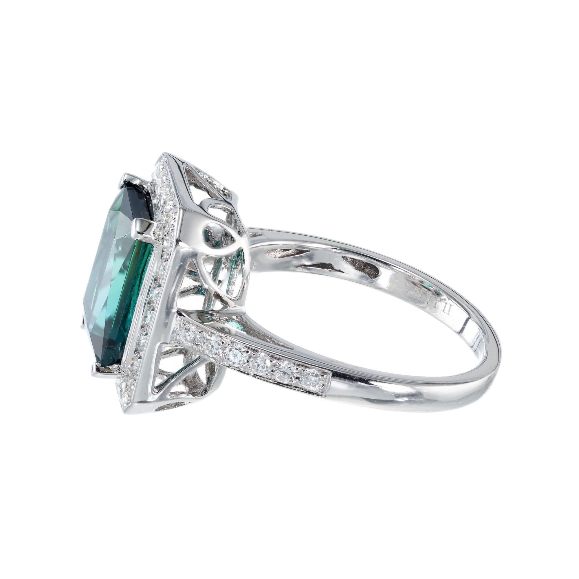 green tourmaline and diamond ring