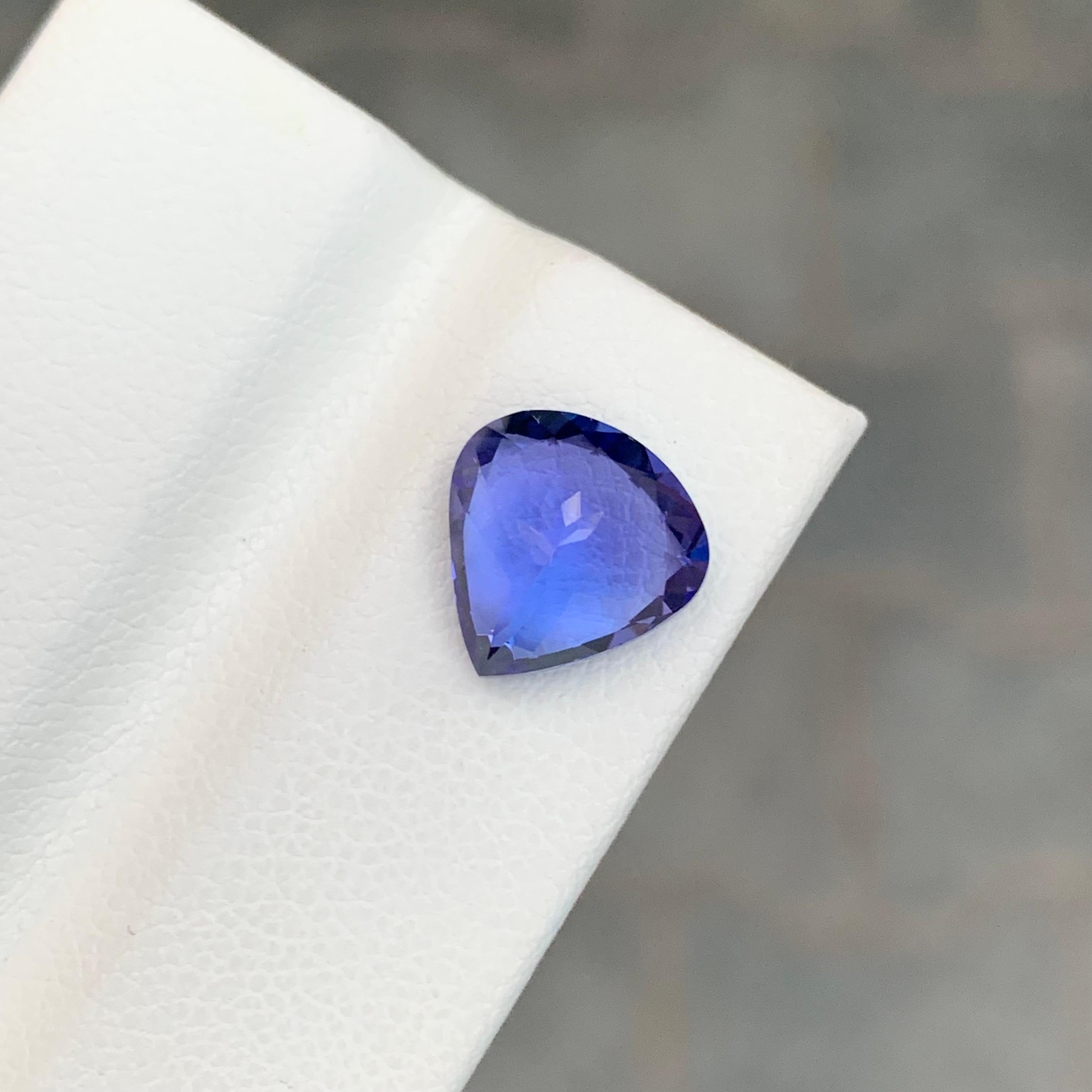 3.65 Carat Natural Faceted Tanzanite Pear Shape Gemstone (pierre précieuse en forme de poire) Neuf - En vente à Peshawar, PK