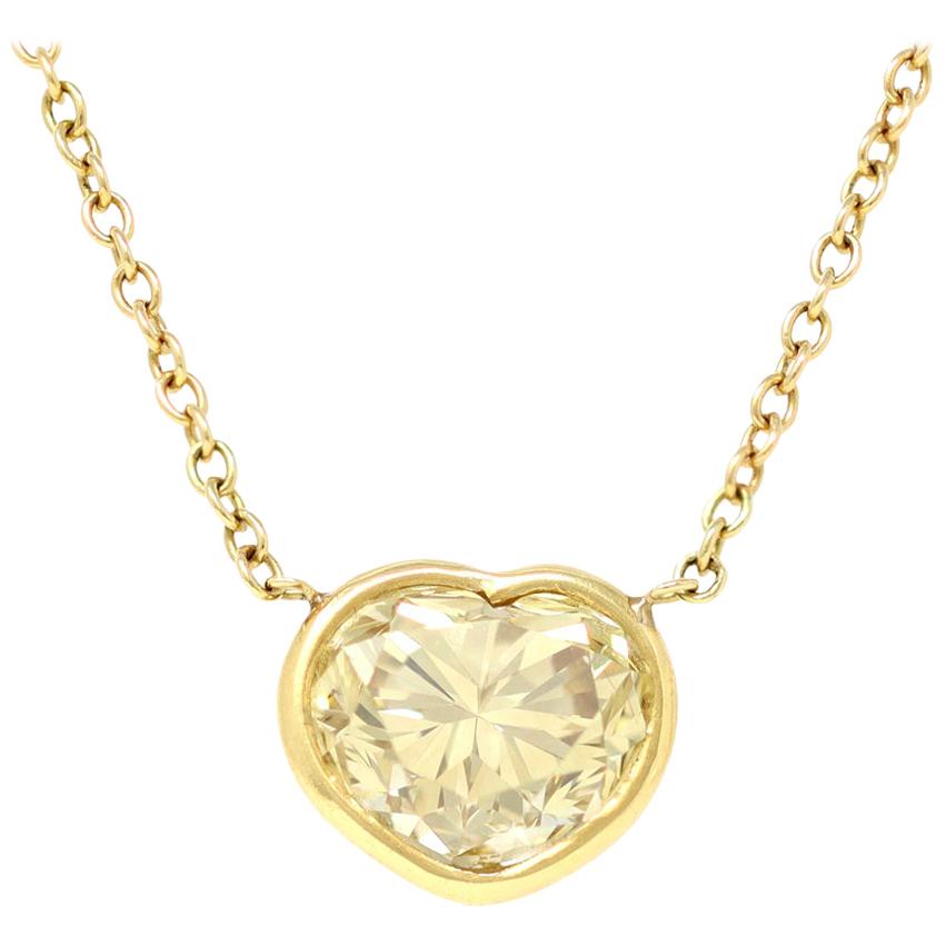 Fancy BlueGreen Heart Shaped Diamond Pendant with GIA Report at 1stDibs