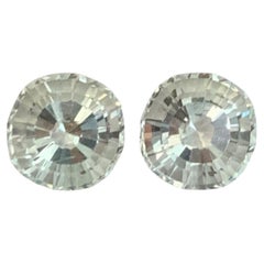 3.65 Carat Natural Loose Prasolite Green Amethyst Pair Round Fancy Shape