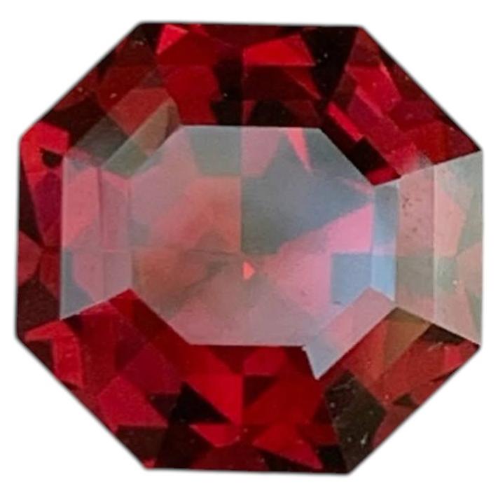 3.65 Karat natürlicher loser rosa-roter Granatstein im Asscher-Schliff tansanischer Edelstein