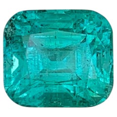 3.65 Carat Natural Loose Seafoam Color Tourmaline Cushion Cut Afghan Gemstone