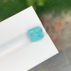 3.65 Carat Natural Loose Seafoam Tourmaline Cushion Shape Gemstone (pierre précieuse en forme de coussin)