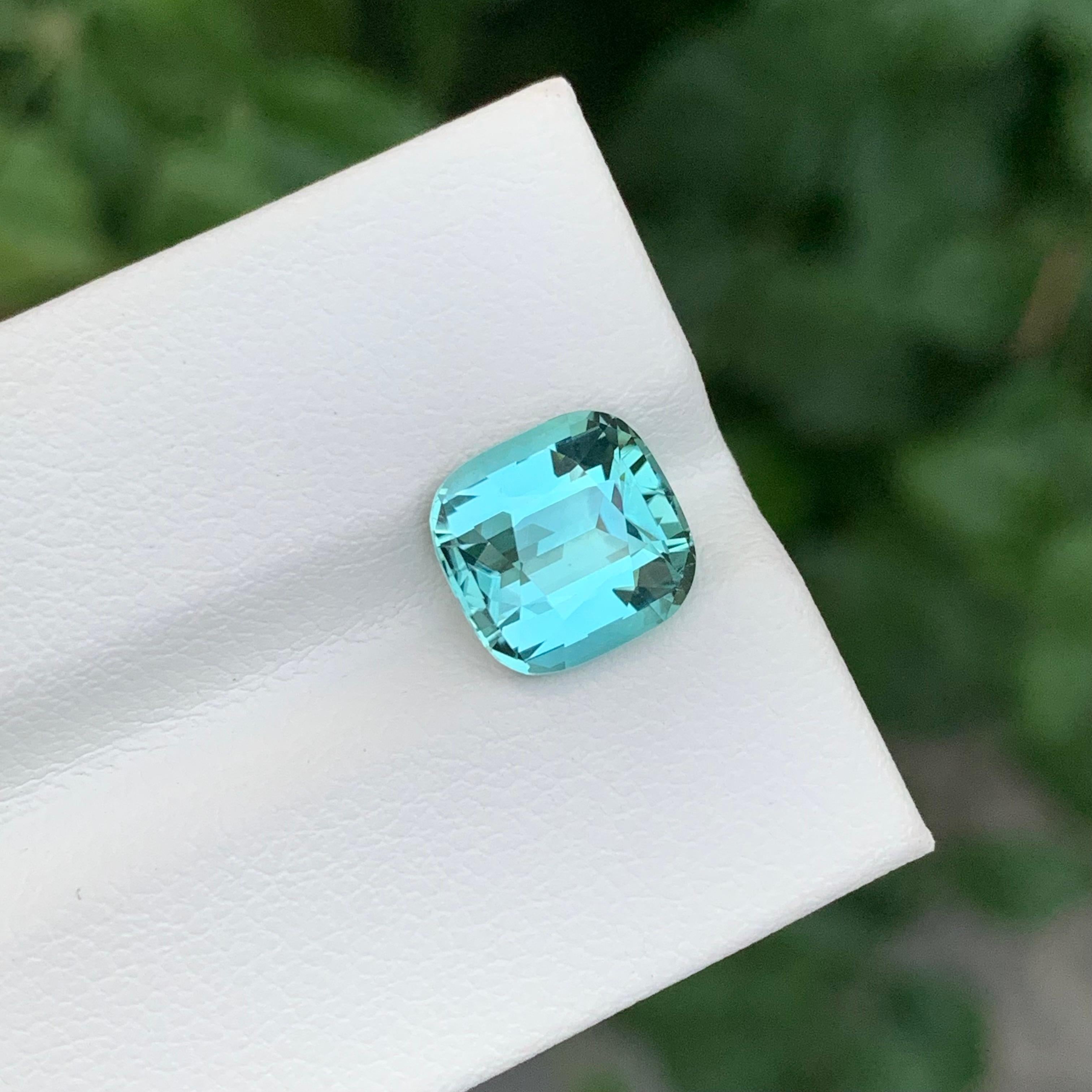 Faceted Seafoam Tourmaline

Weight: 3.65 Carat
Dimension: 9.3 x 9.1 x 5.7 Mm
Colour: Seafoam 
Treatment: Non
Certificate: On Customer Demand
Shape: Cushion


Tourmaline is a captivating gemstone known for its remarkable variety of colors, making it