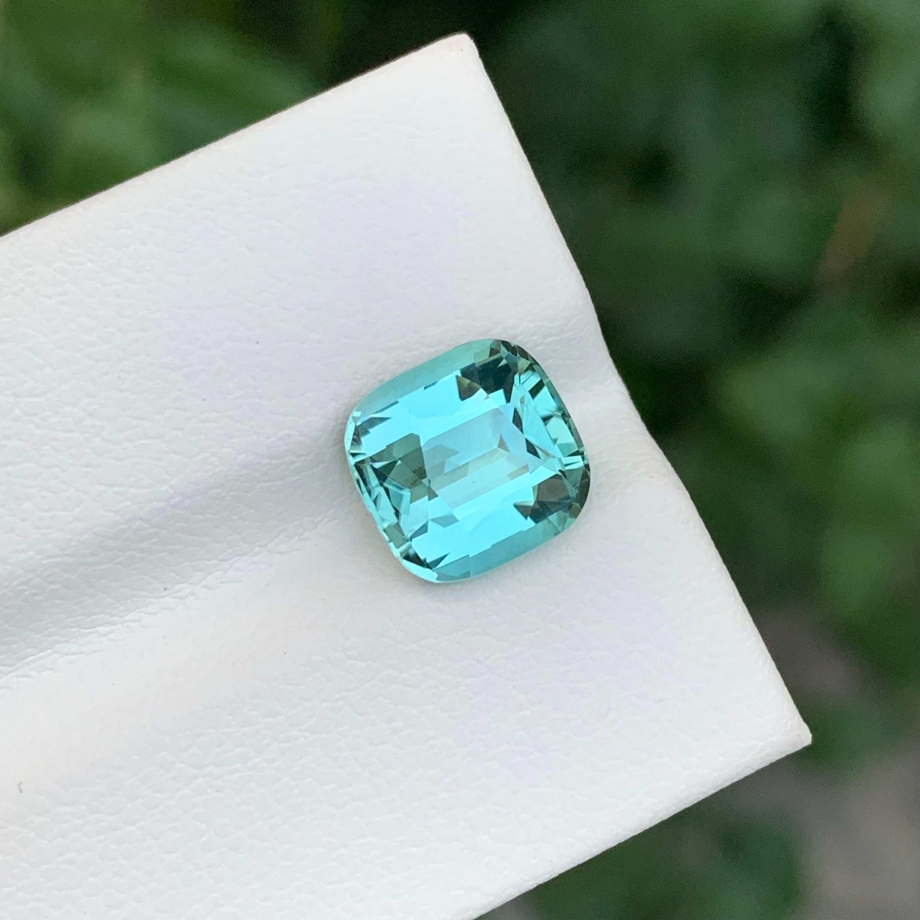 AAA Quality 3.65 Carats Loose Seafoam Tourmaline For Sale 1